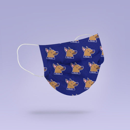 Washable & Reusable K9 Police Dog Themed Cloth Face Mask Cover