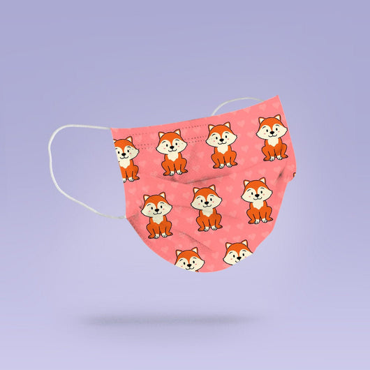 Washable & Reusable Cute Kawaii Fox Face Mask Cloth Cover