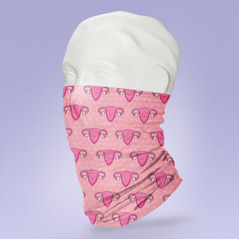 Washable & Reusable Uterus Feminist Themed Mask - Women's Rights Face Shield - Face Mask - My Body My Choice - OBGYN Reusable Gynecologist