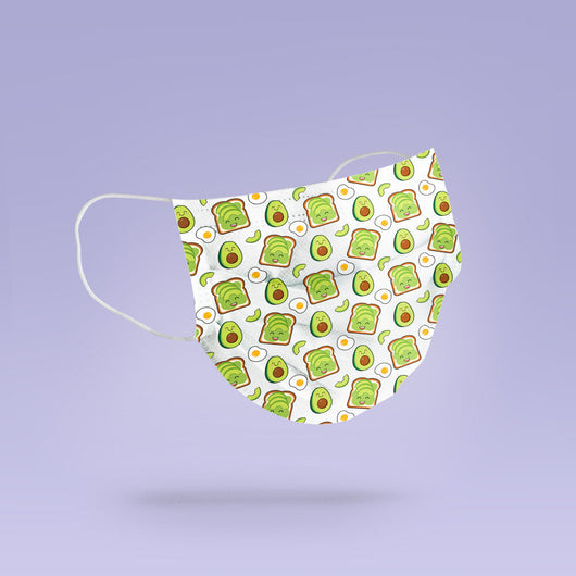 Washable & Reusable Avocado Toast Mask Cloth Cover