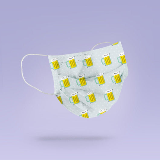 Washable & Reusable Fun Beer Design Face Mask Cover