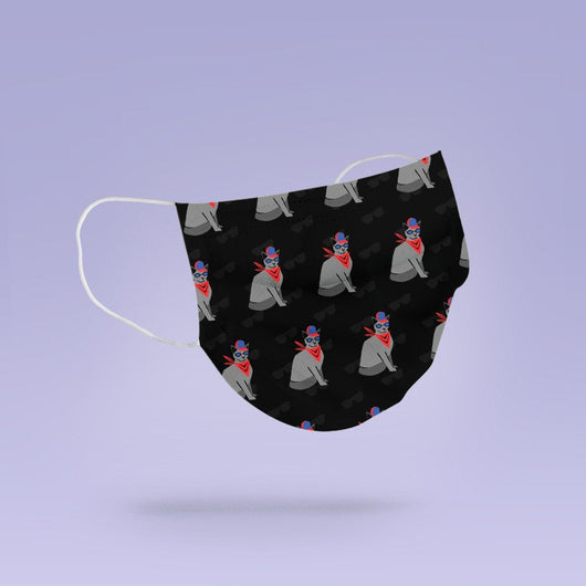 Washable & Reusable Hipster Cat Face Mask Cover