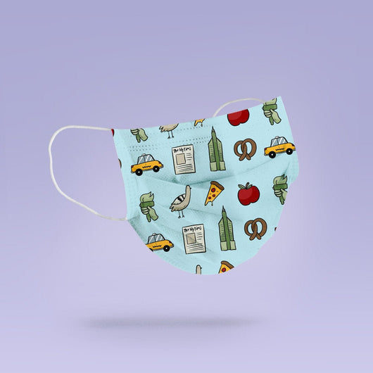 NYC Reusable Face Mask -  Soft, Cloth, Anti-Dust, Washable, Re-Usable, New York City Mouth Cover - New York City