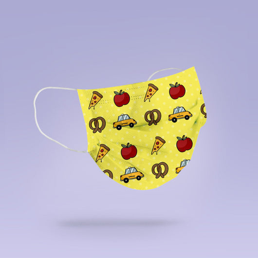 Cute NYC Reusable Face Mask -  Soft, Cloth, Anti-Dust, Washable, Re-Usable, New York City Mouth Cover - New York City