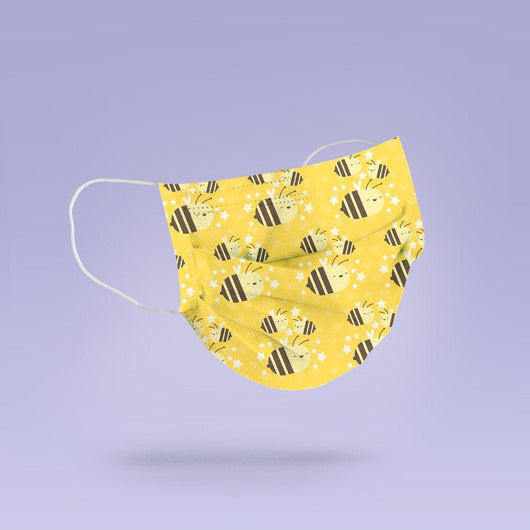 Washable & Reusable Yellow Bee Cute Face Mask Cover