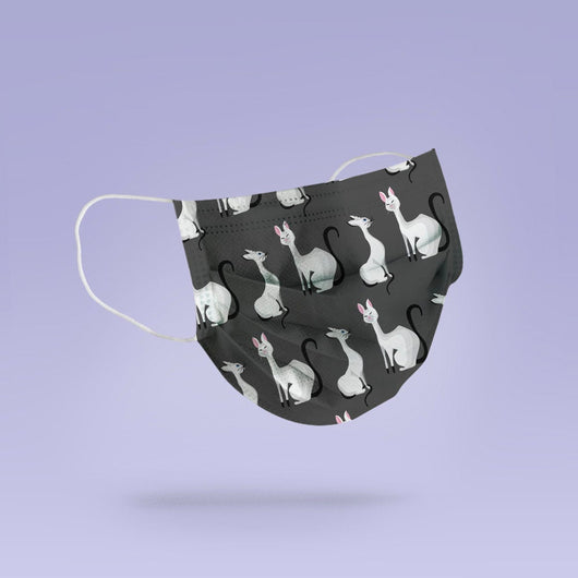 REUSABLE FACE MASK -  Soft, Cloth, Anti-Dust, Washable, Re-Usable, Siamese cat Adult Mouth Cover - Siamese Cat Face Mask