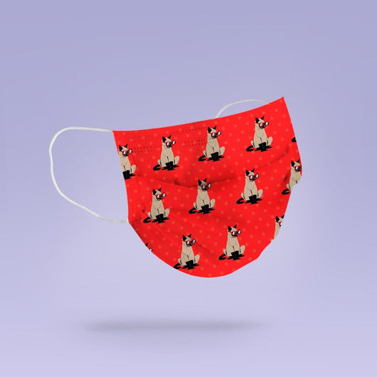 Washable & Reusable Siamese Cat Cloth Face Mask - Cute Face Masks