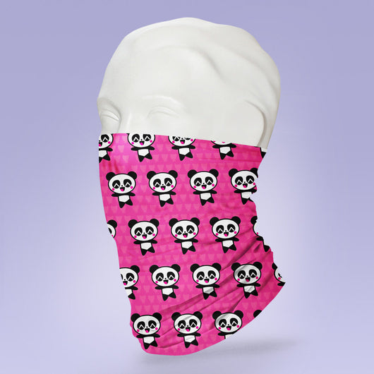 Washable & Reusable Cute Panda Themed Mask - Face Mask - Face Buff - Snood