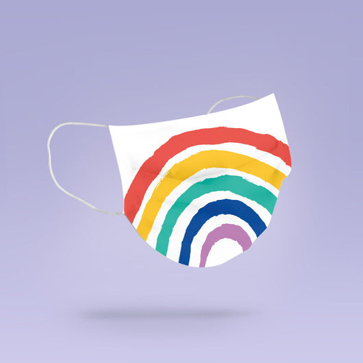 REUSABLE FACE MASK - Soft, Cloth, Washable, Re-Usable, Rainbow - Mouth Cover - Rainbow Pattern Face Mask