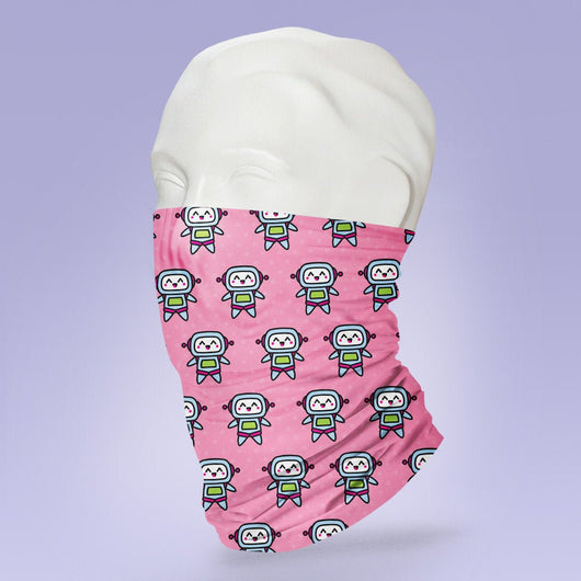 Washable & Reusable Cat Pizza Gaiter Face Shield - Face Mask - Face Buff - Snood - Face Gator