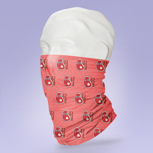 Washable & Reusable Meat Lovers Mask Shield - Face Mask - Face Buff - Snood - Face Gator