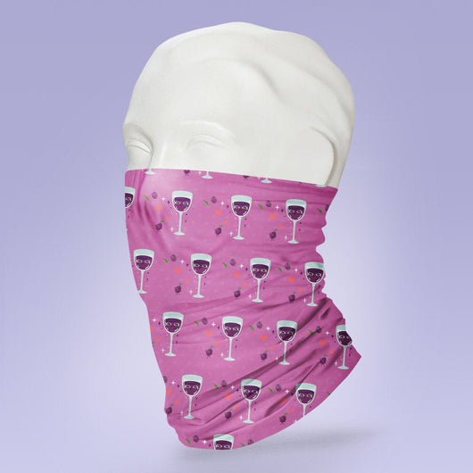 Washable & Reusable Wine Lovers Face Mask - Sashimi  Shield - Face Mask - Face Buff - Snood - Face Gator