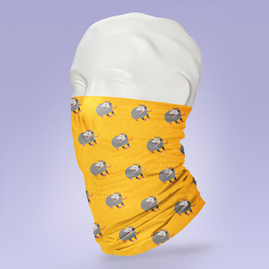 Washable & Reusable Cute Possum Face Mask -   Gaiter Face Shield - Face Mask