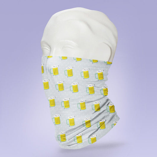Washable & Reusable Beer Themed Mask - Face Shield - Face Mask