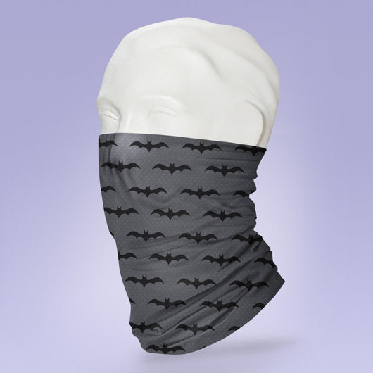 Washable & Reusable Gray Bat Mask - Face Shield - Face Mask