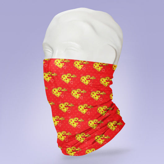 Red Washable & Reusable Pizza Face Mask - Face Shield - Face Mask