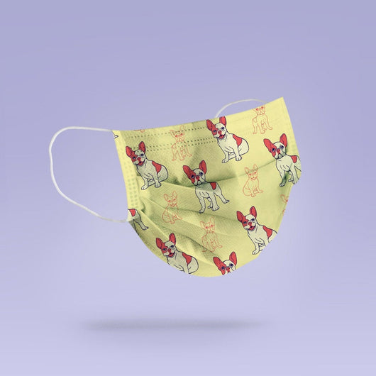 Washable & Reusable French Bulldog Face Mask Cover - Frenchie Mask - French Bulldog Mask