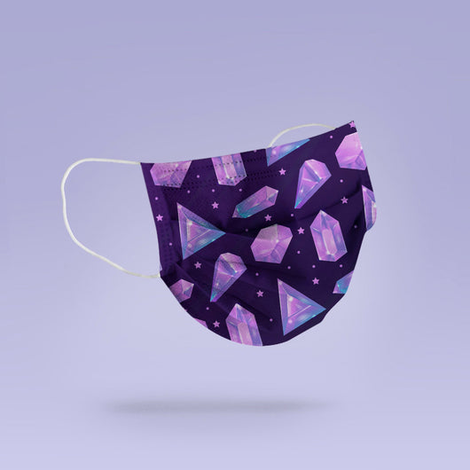 Washable & Reusable Jewels Mask Cover - Jewel Face Mask - Jewel Pattern Mask