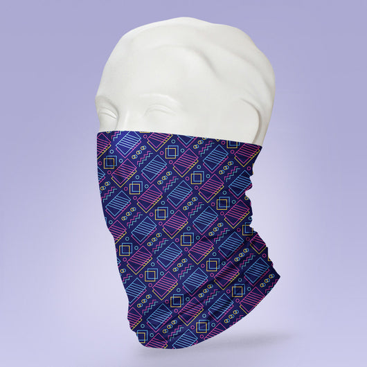 Washable & Reusable 80's Themed Mask -  Face Shield -  Pattern Face Mask - Stylish Pattern Cute Face Mask