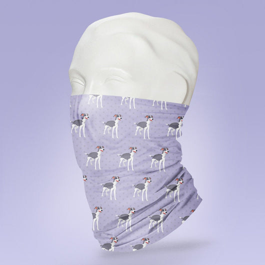 Washable & Reusable Greyhound Themed Mask - Gaiter Face Shield - Face Mask - Face Buff - Snood - Dog Face Gator