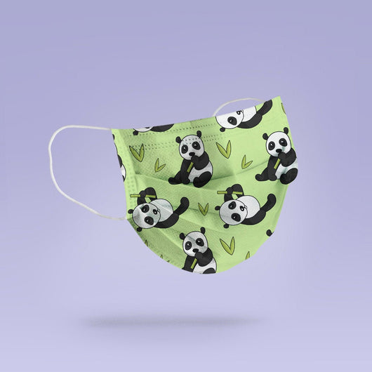 REUSABLE FACE MASK - Soft, Cloth, Washable, Re-Usable Panda Face Mask - Adult Mouth Cover - Pandal Print Face Mask