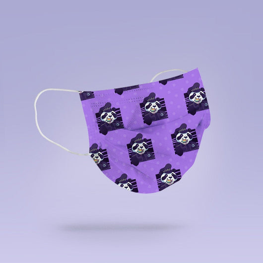 REUSABLE FACE MASK - Soft, Cloth, Washable, Re-Usable, Police Panda Face Mask - Adult Mouth Cover - Police Panda Face Mask