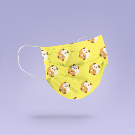 REUSABLE FACE MASK - Soft, Cloth, Washable, Re-Usable, Dog Ying Yang Face Mask - Adult Mouth Cover - Dog Face Mask