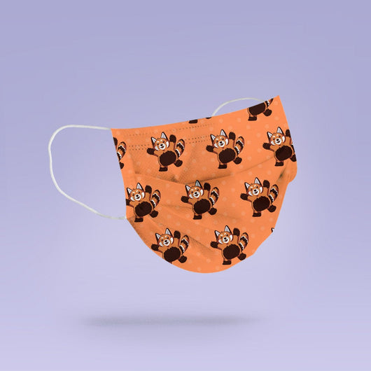 REUSABLE FACE MASK - Soft, Cloth, Washable, Re-Usable, Orange Fox Face Mask - Adult Mouth Cover - Fox Face Mask
