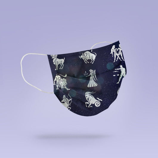 REUSABLE ZODIAC MASK - Soft, Cloth, Washable, Re-Usable, Zodiac Face Mask Mouth Cover - Zodiac Mask