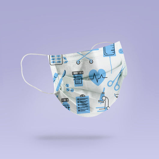 Nurse & Doctor Print MASK - Soft, Cloth, Washable, Re-Usable, Nurse Face Mask Mouth Cover - Doctor Mask