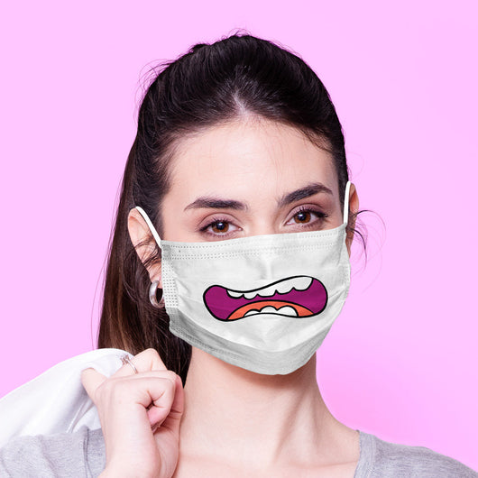 Washable & Reusable Funny Face Mask Kawaii Face Mouth Mask - Kawaii Face Mask -  Mask Cover - Funny Masks - Funny Face Mask