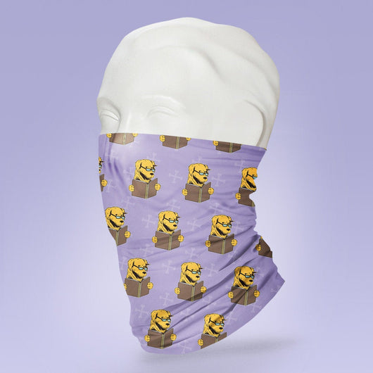 Washable & Reusable Golden Retriever Reading-  Face Shield -  Dog Face Mask - Stylish Pattern Cute Face Mask