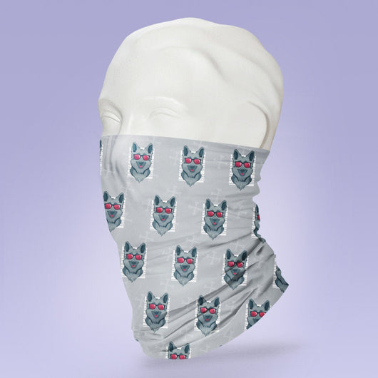 Washable & Reusable Cool German Shepherd Themed Mask - Gaiter Face Shield - Face Mask - Face Buff - Snood - German  Shepherd Dog Face Gator