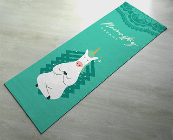 Namastay Playful Unicorn Yoga Mat - Fitness Mat - Purple Color Cute Unicorn Mat - Non-Slip Yoga Mat