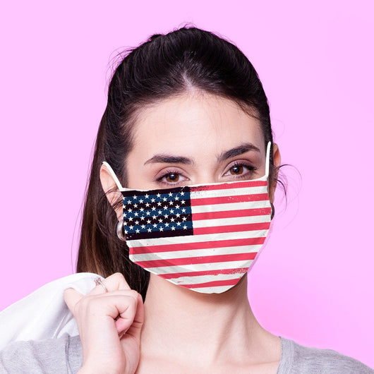 Washable & Reusable American Flag Face Mask -  Mask Cover - Funny Masks - 4th of July Mask