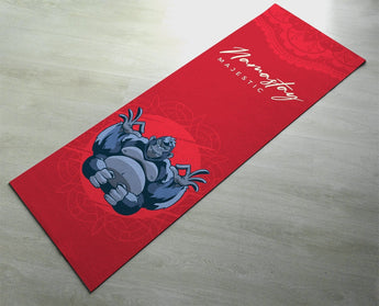 Namastay Majestic Gorilla Yoga Mat - Fitness Mat - Cute Red Gorilla Yoga  Mat - Non-Slip Yoga Mat