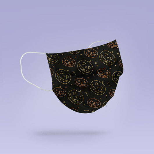 Washable and Reusable Pumpkin Jack O Lantern - Face Mask Emoji Mouth Mask - Halloween Cloth Face Mask -  Mask Cover - Funny Masks