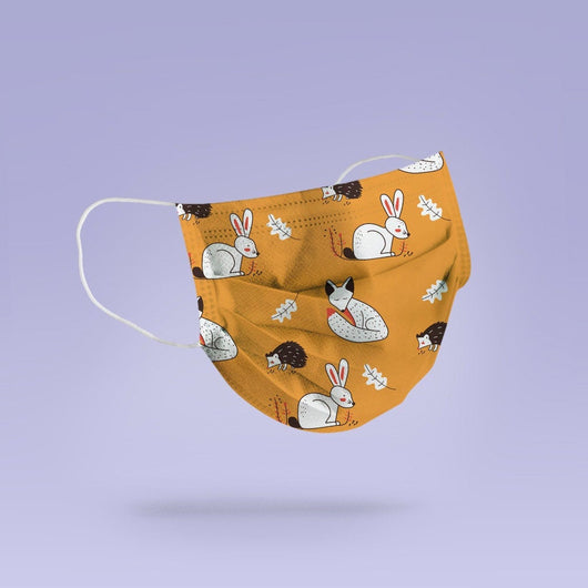 Washable and Reusable Fox, Porcupine and Rabbit Face Mask -  Face Mask Emoji Mouth Mask - Cute Face Mask -  Mask Cover - Funny Masks