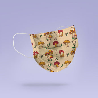 Washable and Reusable Mushrooms Mask -  Mushroom Face Mask - Cute Face Mask -  Mask Cover - Funny Masks