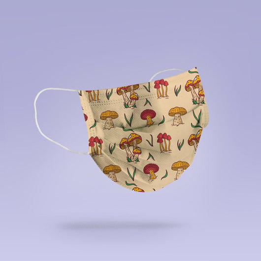 Washable and Reusable Mushrooms Mask -  Mushroom Face Mask - Cute Face Mask -  Mask Cover - Funny Masks
