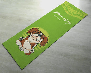 Namastay Chill King Charles Spaniel Dog Yoga Mat - Fitness Mat - Cute Green Yoga  Mat - Non-Slip Yoga Mat