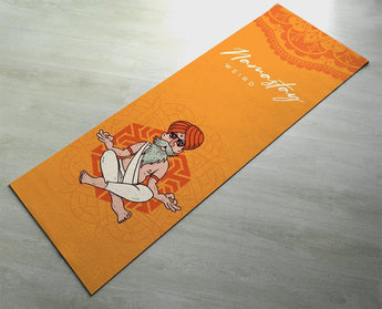 Namastay Weird Funny Yogi Yoga Mat - Fitness Mat - Cute Orange - Yoga  Mat - Non-Slip Yoga Mat - Orange