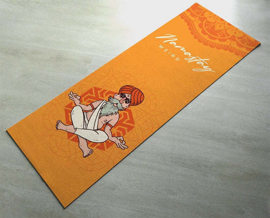 Namastay Weird Funny Yogi Yoga Mat - Fitness Mat - Cute Orange - Yoga  Mat - Non-Slip Yoga Mat - Orange