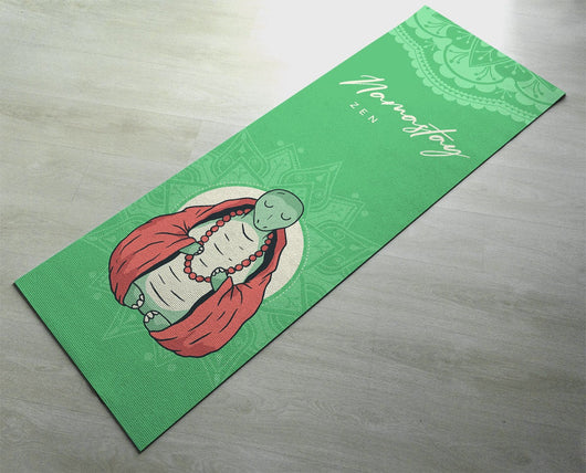 Namastay Zen Funny Turtle Yoga Mat - Fitness Mat - Cute Green Turtle - Yoga  Mat - Non-Slip Yoga Mat