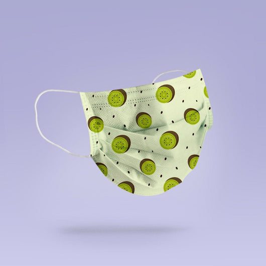Washable and Reusable Kiwi Pattern Face Mask -  Face Mask Emoji Mouth Mask - Cute Face Mask -  Mask Cover - Funny Masks - Kiwi Fruit Mask