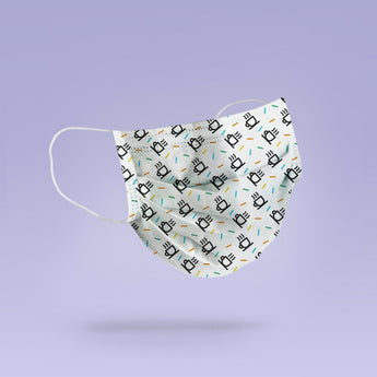 Washable and Reusable Coffee Mugs Supplies Mask - Coffee Face Mask - Cute Face Mask -  Mask Cover - Funny Masks