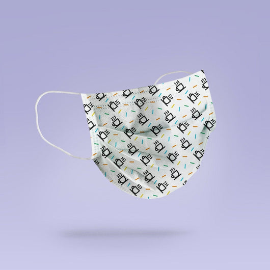 Washable and Reusable Coffee Mugs Supplies Mask - Coffee Face Mask - Cute Face Mask -  Mask Cover - Funny Masks