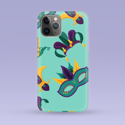 Green Mardi Gras iPhone Case - Multiple Case Sizes Available - Mardi Gras Phone Cover - Mardi Gras iPhone Case