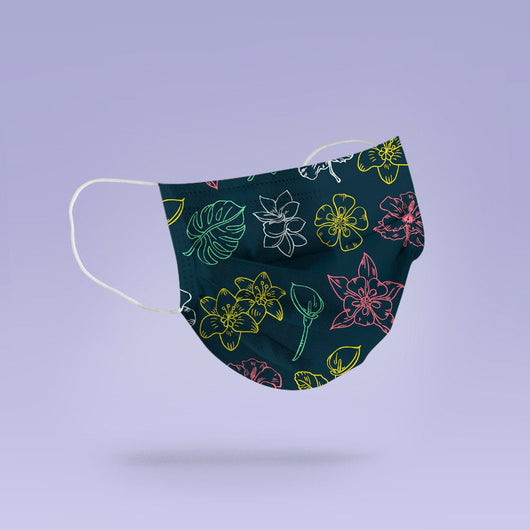 REUSABLE FACE MASK - Soft, Cloth, Hawaiian Design, Washable, Re-Usable -  Hawaii Print Face Mask