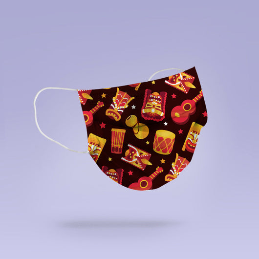 REUSABLE FACE MASK - Soft, Cloth, Hawaiian Theme Design, Washable, Re-Usable -  Hawaii Print Face Mask